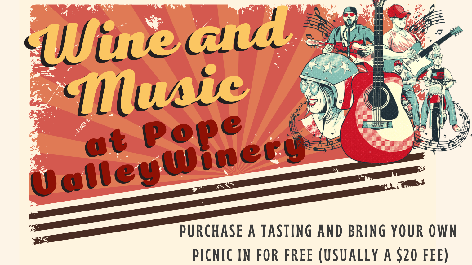 Wine and Music Flyer 2024
